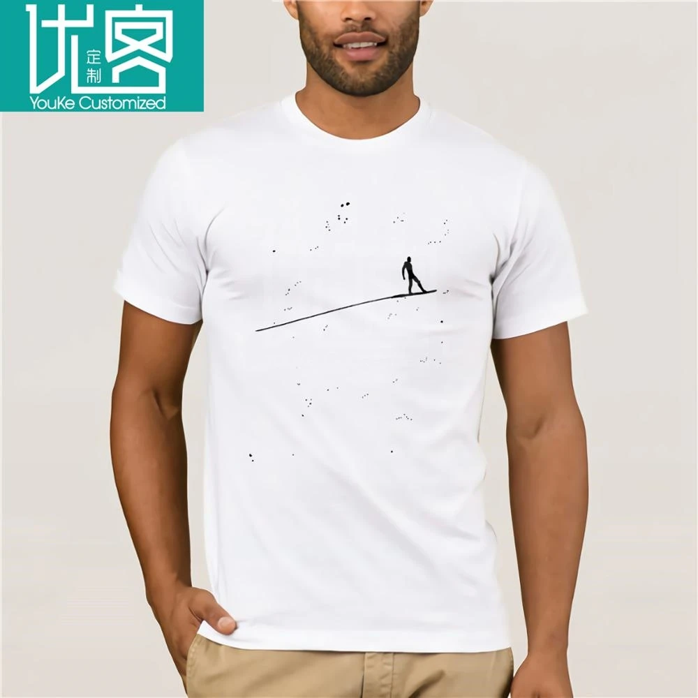 Мужская черная футболка Marvel с серфером Повседневная коротким рукавом