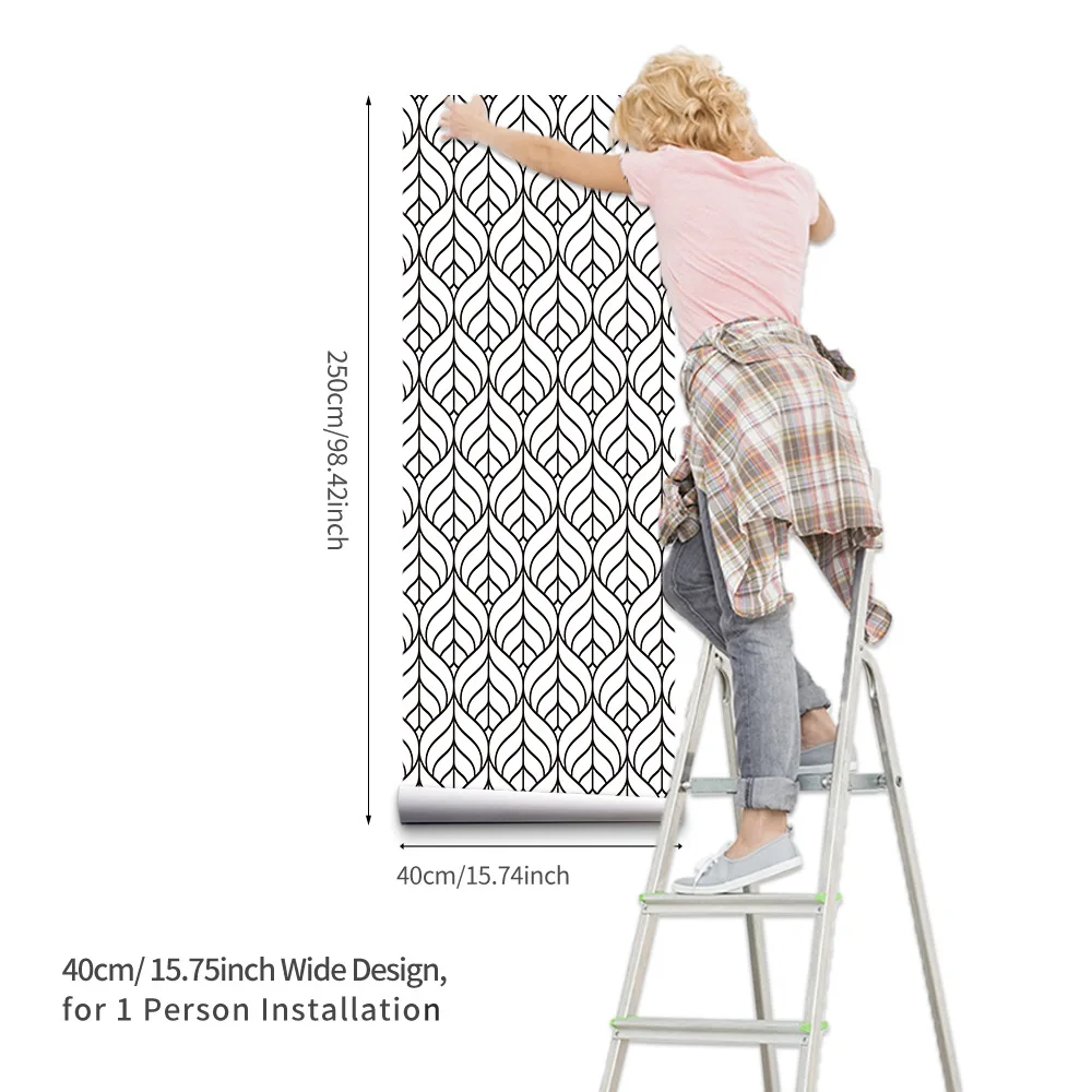 Современные белые и черные геометрические полосы для контакта бумажная