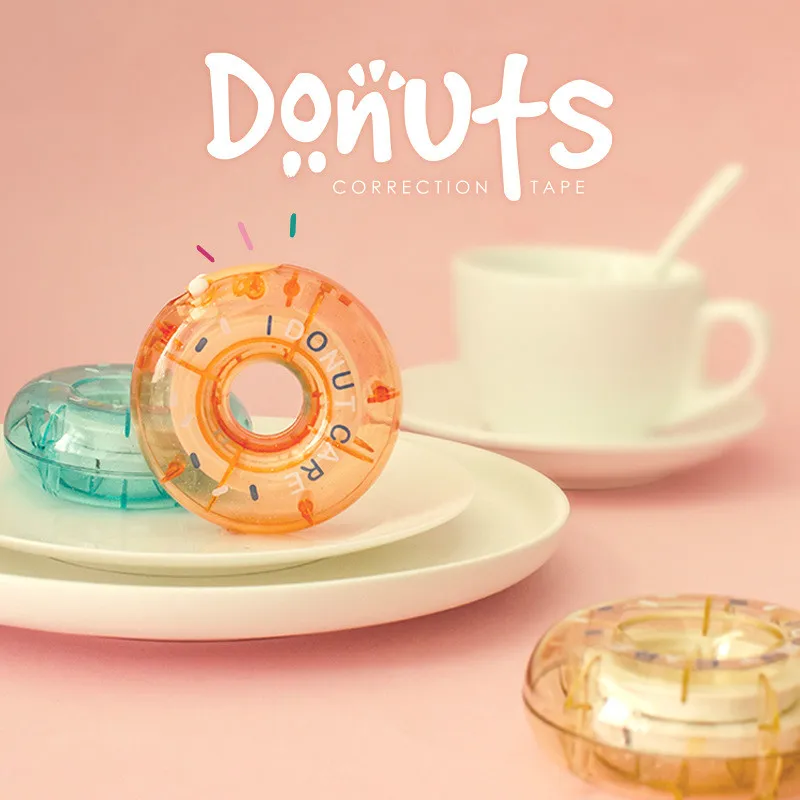 

Mohamm 1Pc Donuts Correction Tape Creative Stationary