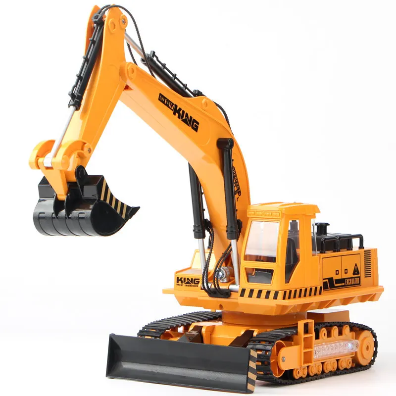 

Rechargeable remote excavator control excavator four-wheel wireless excavator large hook machine children's toy car