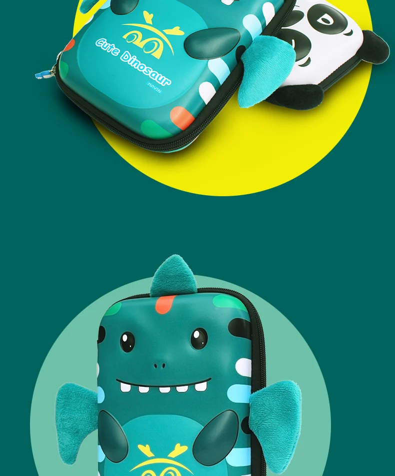 Прохладный 3D динозавра дети Карандаш Чехол Для женщин сумка для макияжа