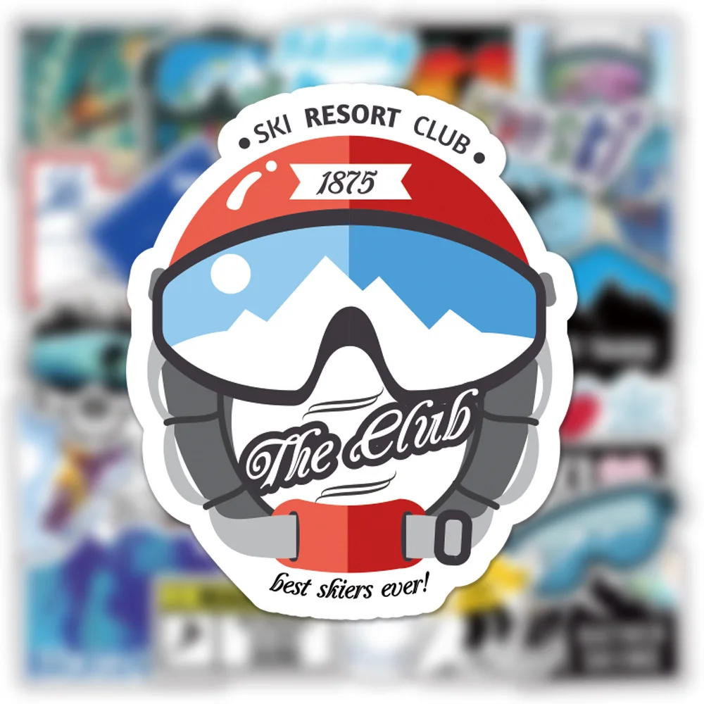 103050pcs winter skiing snow mountain graffiti stickers car luggage laptop skateboard snowboard refrigerator ski decal sticker free global shipping