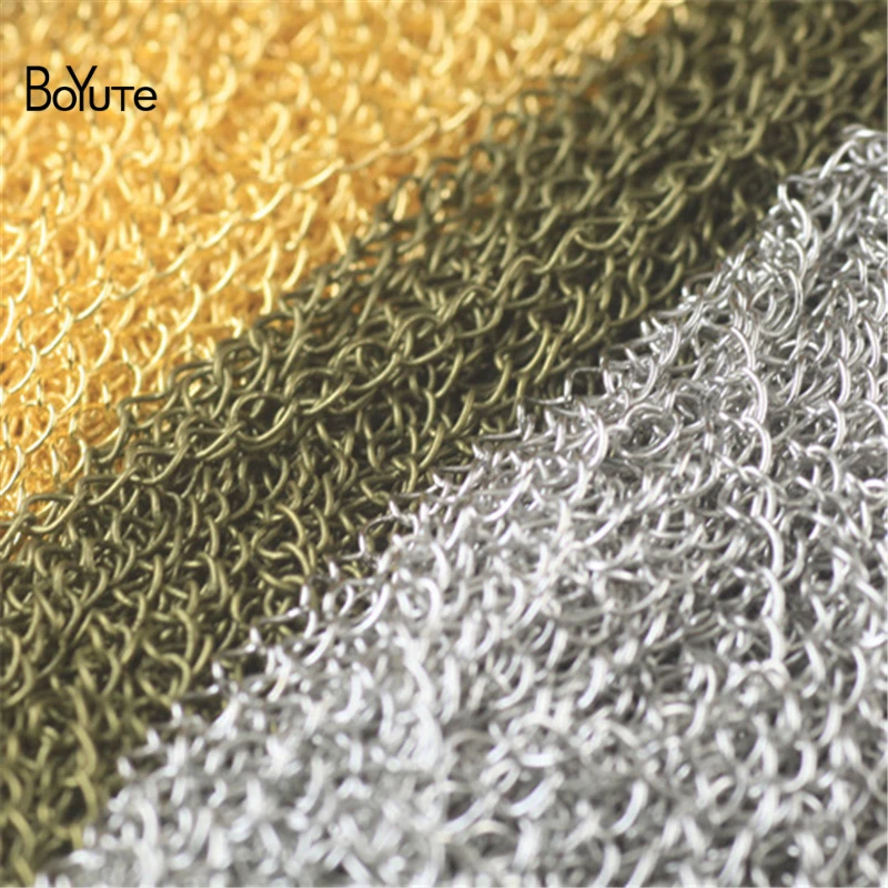 

BoYuTe (90-95 Meters/Lot) Metal Brass 3*5MM Loop End Long Chain Materials Diy Handmade Jewelry Making Accessories