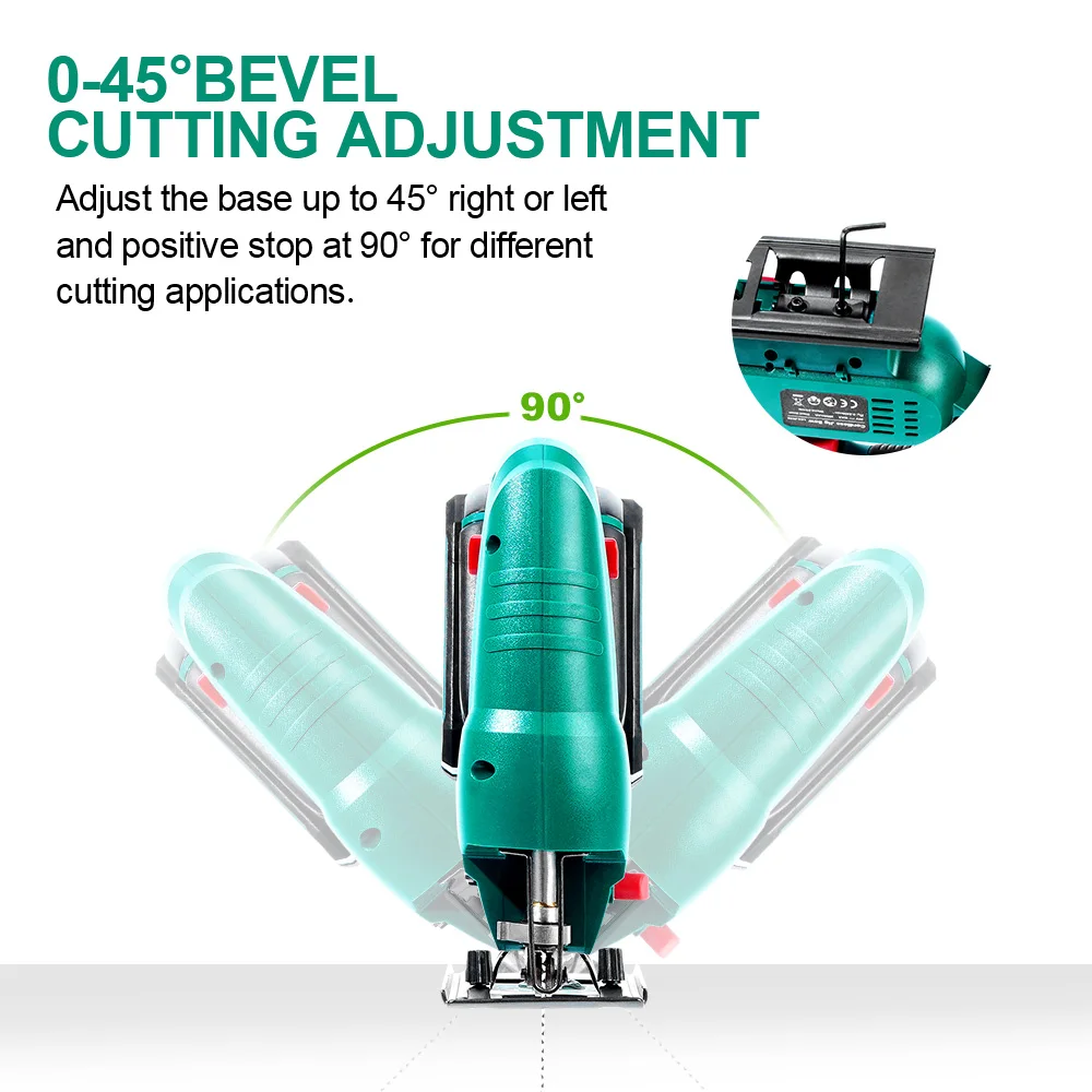 Беспроводная пила 20 в электрическая Длина хода 19 мм с деревянным лезвием