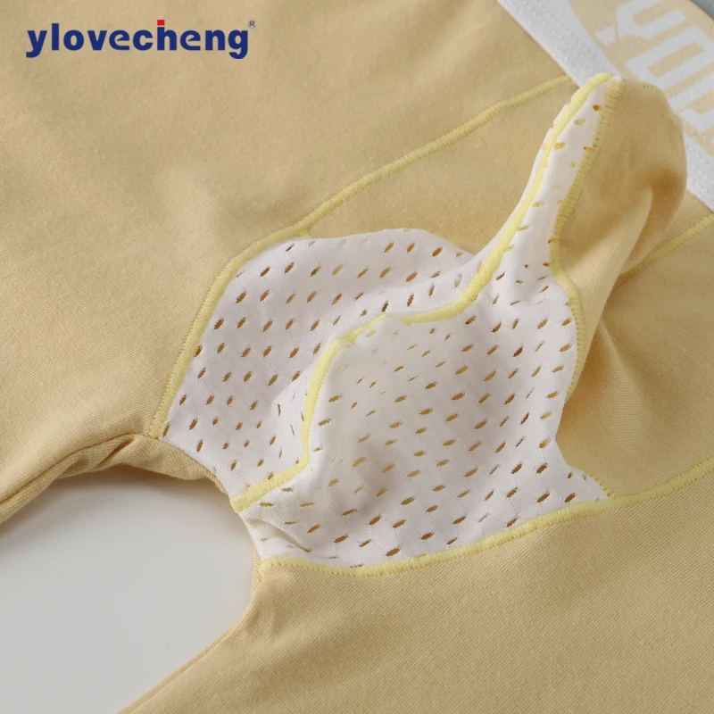 

New large men's boxer Men's cotton lengthened underwear Mid-waist egg gun separation comfortable Breathable High Quality Underwe