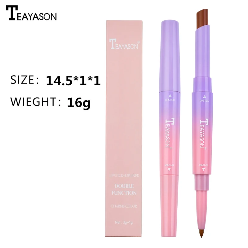 Двухсторонняя помада подводка для губ водостойкая антипригарная чашка матовый