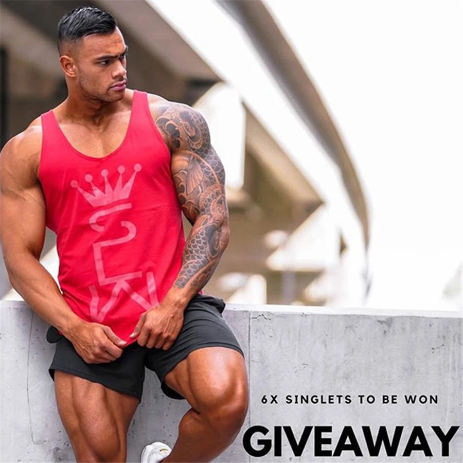Mens tank tops shirt gym tank top fitness clothing vest sleeveless cotton man canotte bodybuilding hombre man clothes wear