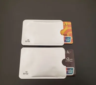HJKL 6 шт. Rfid кошелек блокирующий замок держатель для банковских карт Id Чехол для банковских карт защита металлический кредитный NFC Держатель алюминий 6,3*9,1 см