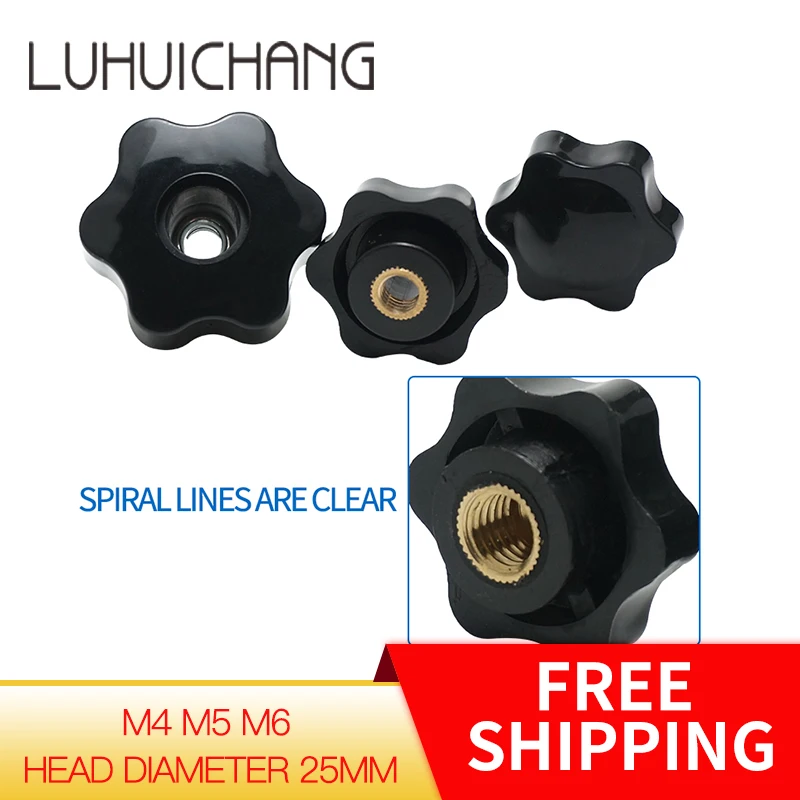 Luhuichan10 шт M4 M5 M6 сливовые бакелитовые ручные затягивающие гайки ручка резьба