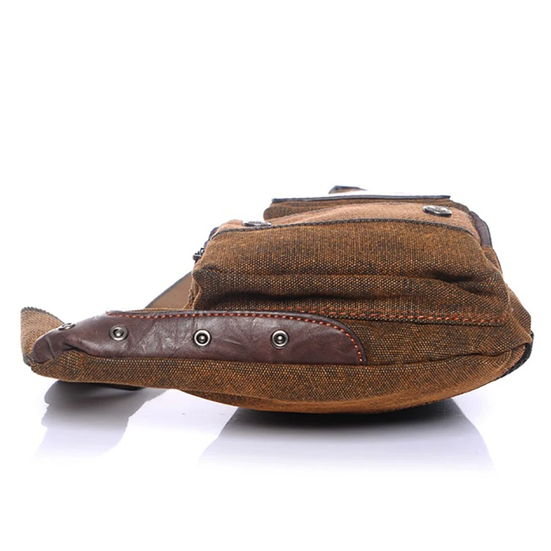 Холщовый слинг рюкзак высокого качества для мужчин повседневная дорожная сумка