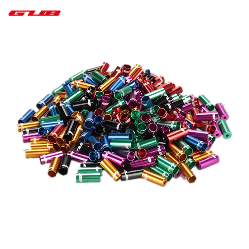 

100pcs/lot Bicycle brake cable shifting cable tube cap 4 / 5MM 7075 CNC Anodizing color MTB Bike Line Pipe cap cover case JC