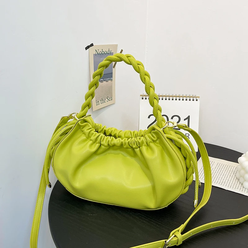 

2021 New Fashion Women Bucket Bag Vintage Brand Messenger Bag High Quality Retro Shoulder Bag Simple Crossbody Bag Tote