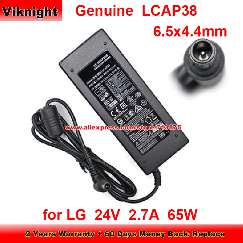 

Genuine LCAP38 Ac Adapter 24V 2.7A 65W Charger for LG AAH-01 BN63-06990 with 6.5 x 4.4mm Tip Power Supply