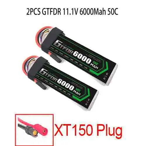 2PCS6000SOFTXT150 2S 3S 4S 5200mAh 6000mAh 7000MAH 7,4 V 11,1 V 14,8 V 50C 60C 100C 120C GTFDR Lipo батарея для X-MAXX E-REVO RC автомобилей Лодка Дрон - Цвет: 2PCS6000SOFTXT150