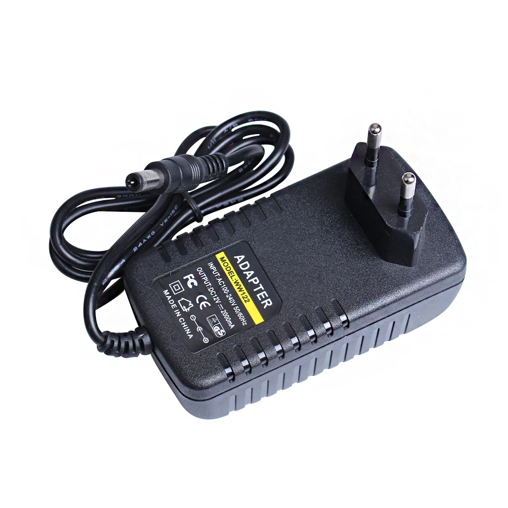 

ANBIUX DC 12V 2A Power Supply DC12V Adapter 2A Transformer AC 110V 220V 240V to DC 12 Volts Converter for CCTV Camera US/EU Plug