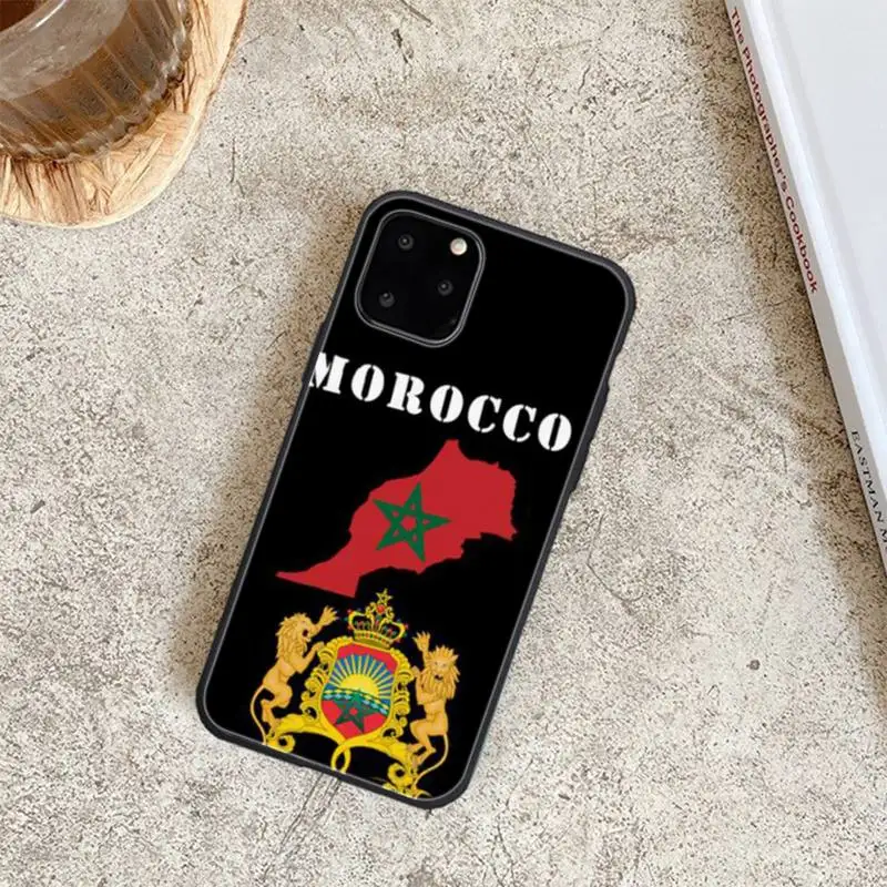 

Morocco Flag Coat Of Arms Symbol Phone Cases For Iphone 6 6s 7 8 Plus XR X XS XSmax 11 12 Pro Mini Max