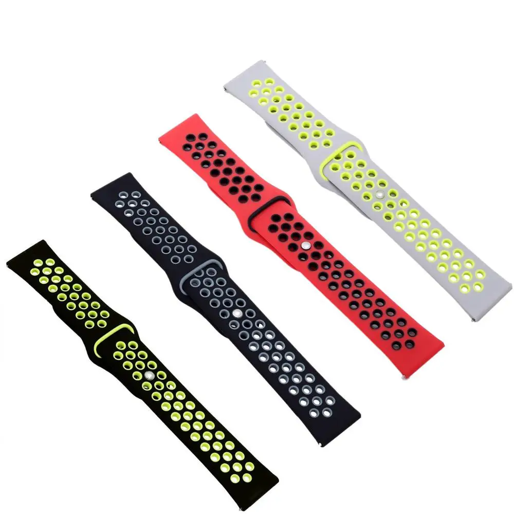 20 мм/22 мм силиконовый ремешок для смарт браслета Amazfit GTS/2/2e/GTS2 Mini/GTR 42 мм/47
