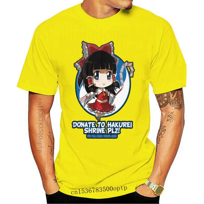 

Новая футболка Touhou Reimu Hakurei, футболка из 100 хлопка 6xl, футболка с коротким рукавом, летняя смешная женская футболка