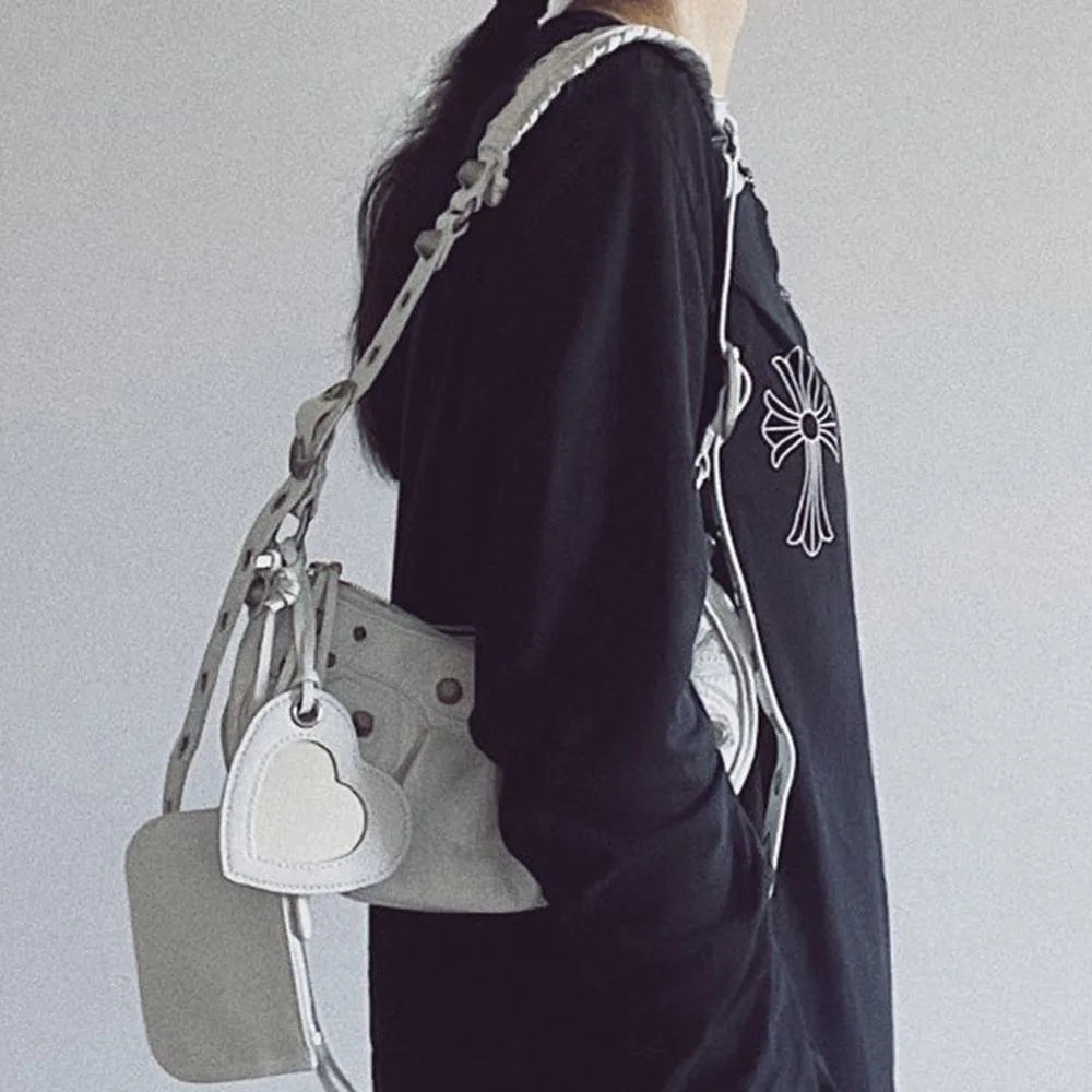 

New arrival women's Le cagole small shoulder bag design pleated saddle bag cross body bags messenger bag with coin purse handbag