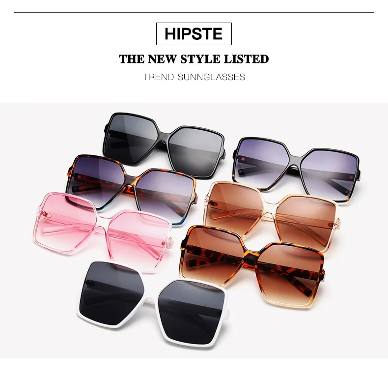 

Fashion Oversize Sunglasses WomenGradient Plastic Brand Designer Female Sun Glasses UV400 lentes de sol mujer