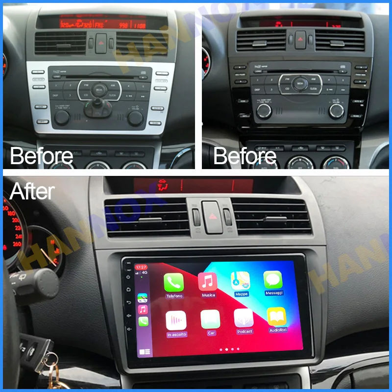 HANNOX для Mazda 6 2007-2015 Rui Wing 2 GH Android11 автомобильный музыкальный радиоприемник