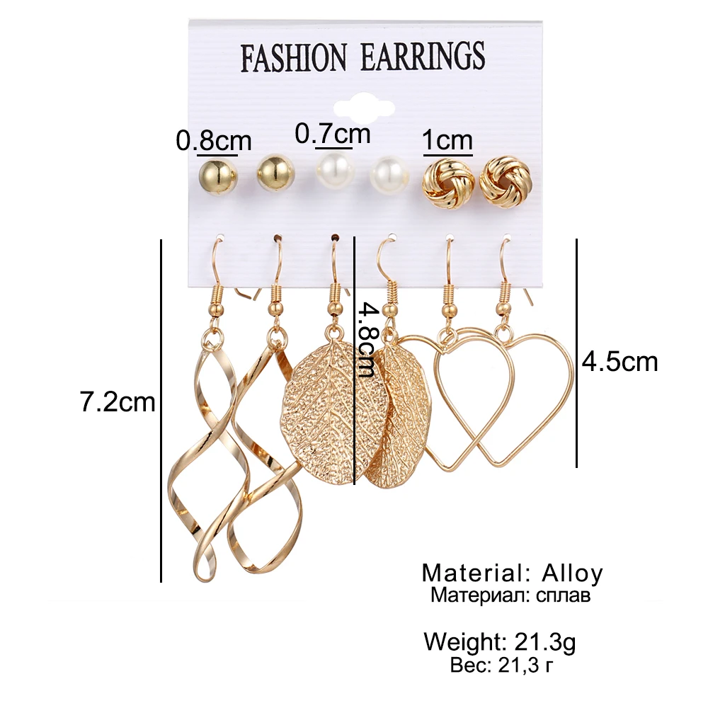 Модные золотые блестящие металлические геометрические серьги-подвески FAMSHIN