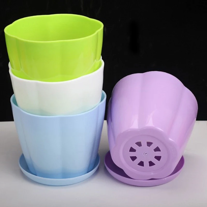 Имитация Керамика Пластик цветочных растений горшки утепленные суккуленты