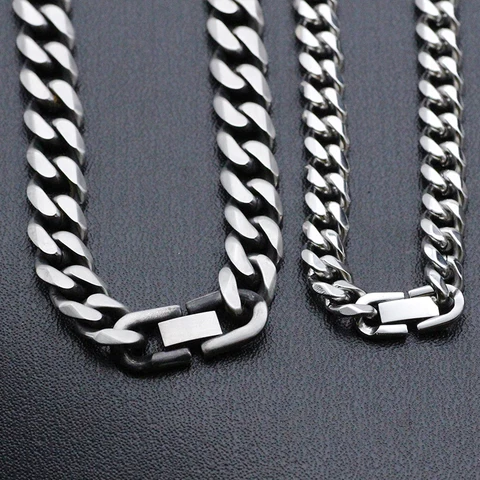 Винтажные цепи ожерелья для мужчин из нержавеющей стали ретро ожерелье хип-хоп длинное ожерелье ювелирные изделия для шеи подарки для мужчин оптовая продажа