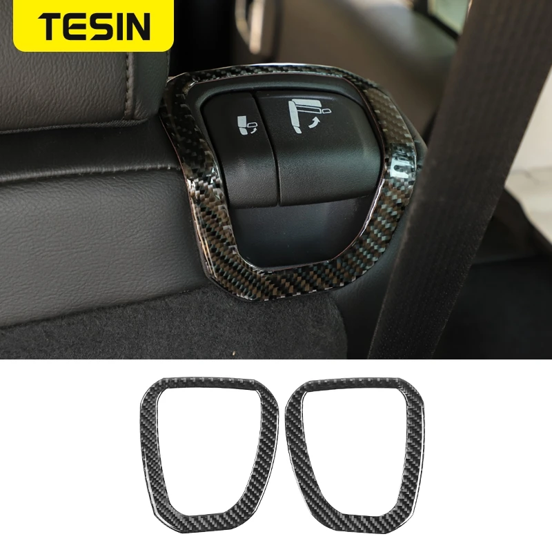 

TESIN Soft Carbon Fiber Car Rear Seat Switch Decorative Stickers for Jeep Wrangler JL 2018+ Car Interior Accessories Styling