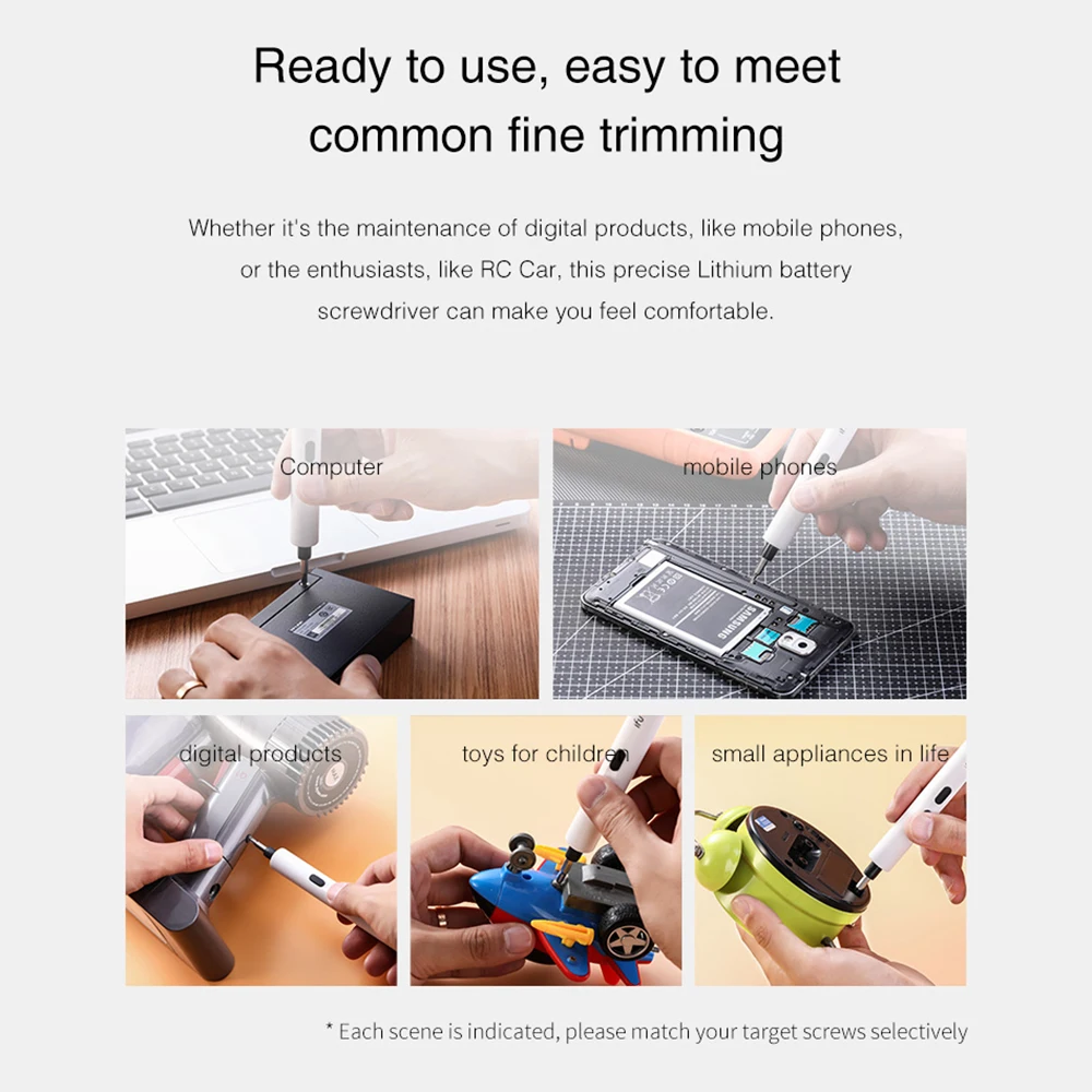 

Mini Electric Screwdriver USB Charging Portable Screw Driver Cordless Power Screwdriver Drill Magnetic Screw Driver Repair Set