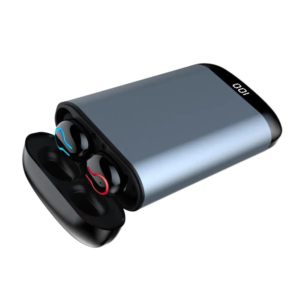 

Q66 True Wireless Earphones HD Stereo Headphones Waterproof Headset V5.0 Bluetooth Earphone With Mic 6000mAh Battery Charge Case