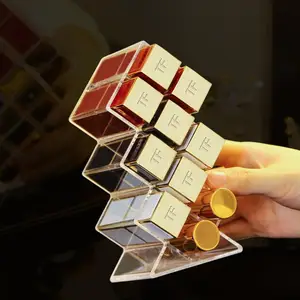 Органайзер для косметики пластиковый органайзер для косметики ювелирный лак для ногтей губная помада коробка для хранения духов Домашний Настольный органайзер для макияжа