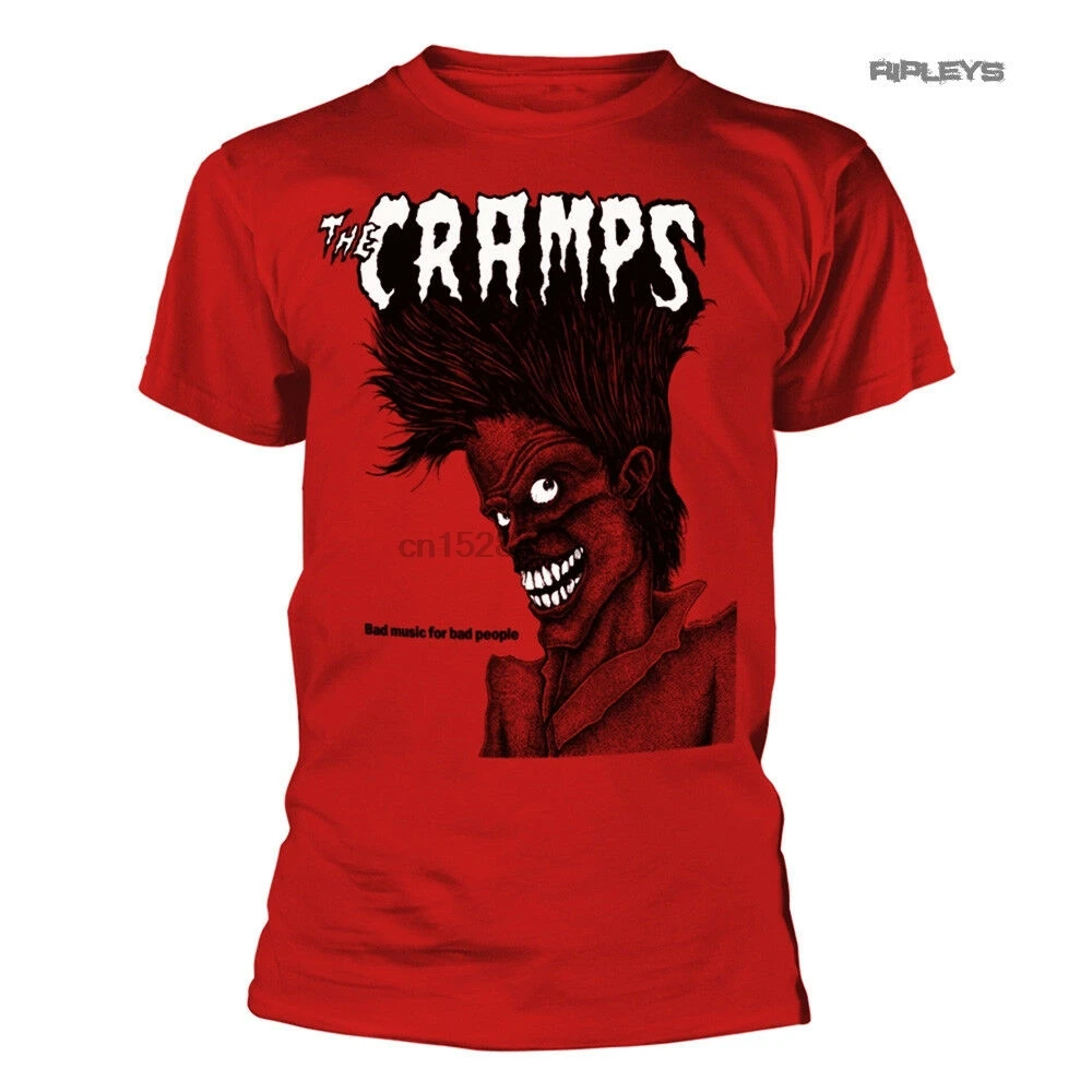 Официальная футболка THE CRAMPS Bad Music For люди красный альбом Панк все размеры | Мужская