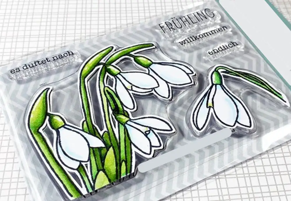 Немецкий прозрачный силиконовый штамп/печать для скрапбукинга своими