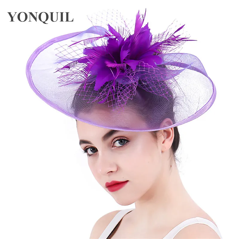 Дамы Кентукки с фиолетовыми большими для торжественного случая шляпа Заколки