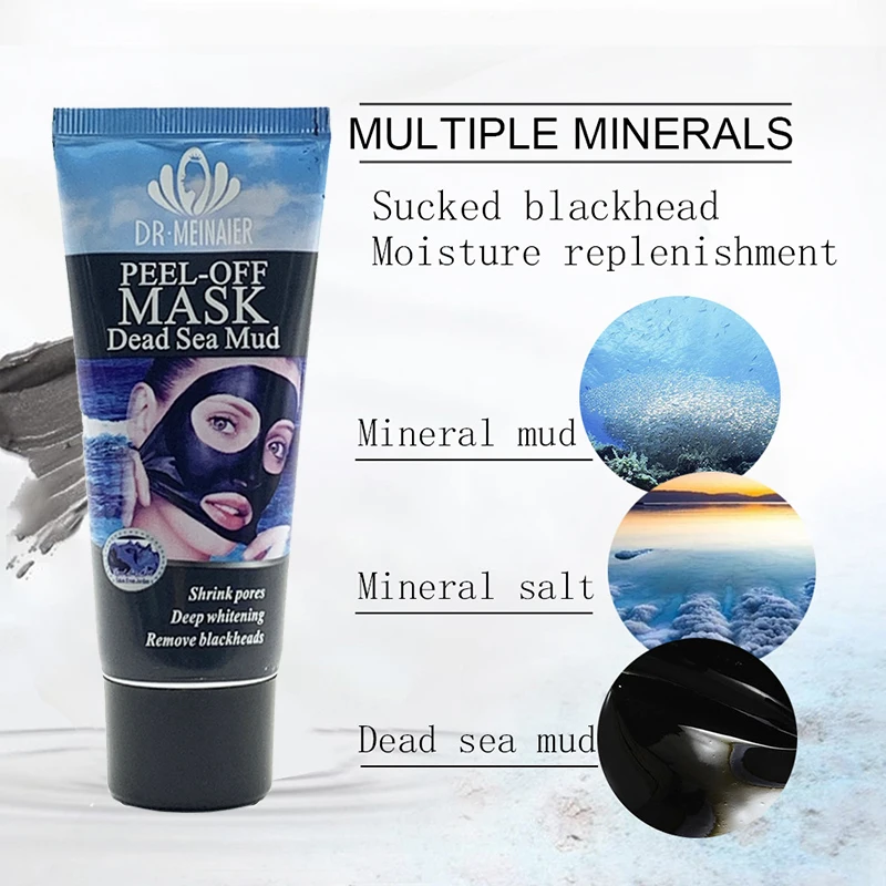 Dead Sea Mud Blackhead удаляет глубокие маски для лица очищающие отшелушивающие Черные