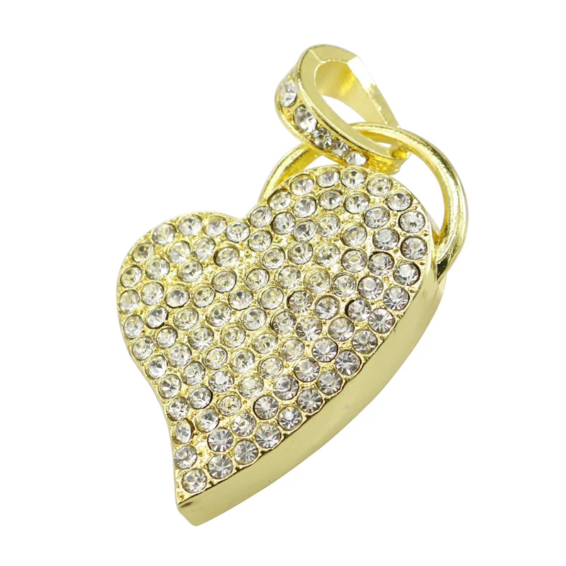 Usb флеш накопитель в форме сердца с кристаллами 4 ГБ 16 32 64 ГБ|usb drive|flash driveusb flash drive |