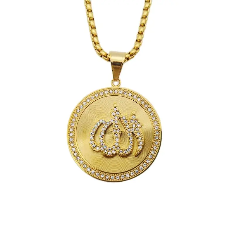 Ожерелье с круглым кулоном Стразы золотого/серебряного цвета ожерелье из