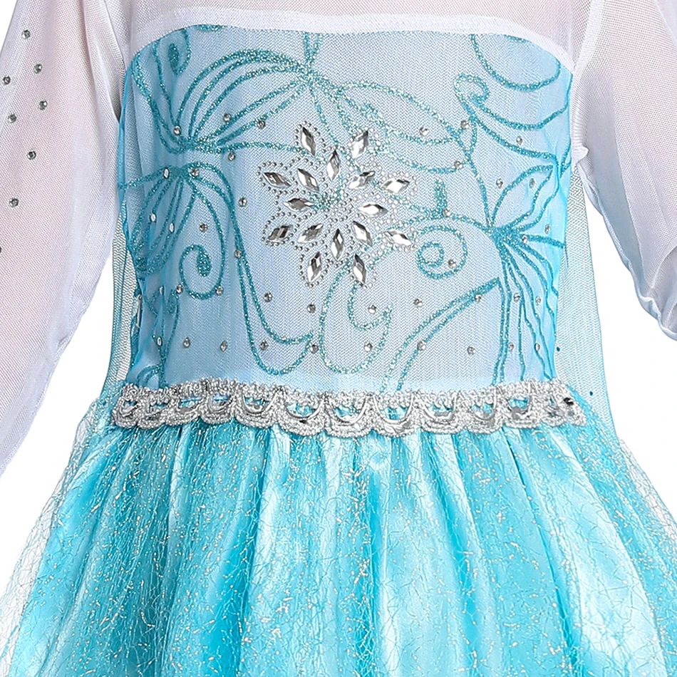 

Elsa Costumes Kids Girls Party Fancy Princess New Dresses Carnival Cosplay Clothing Childen Halloween Vestidos Dress Up Fantasy