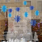 Подвесные украшения в виде снежинок, большой картонный трехмерный набор из 6 предметов, рождественские украшения, Рождественская гирлянда