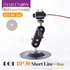 Набор 10*30s 650nm лазерный модуль лазерный красный локатор точечный луч с креплением для маркировки машина выравнивание лазерное позиционирование аксессуары