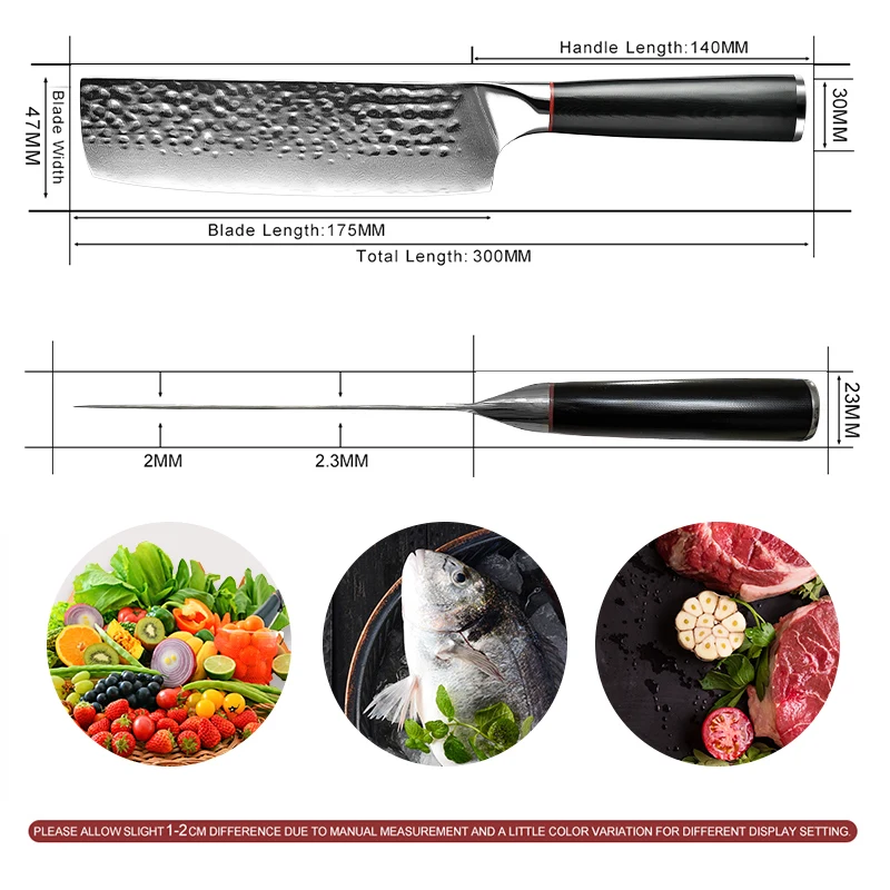 Нож шеф-повара Grandsharp профессиональный японский нож из дамасской нержавеющей