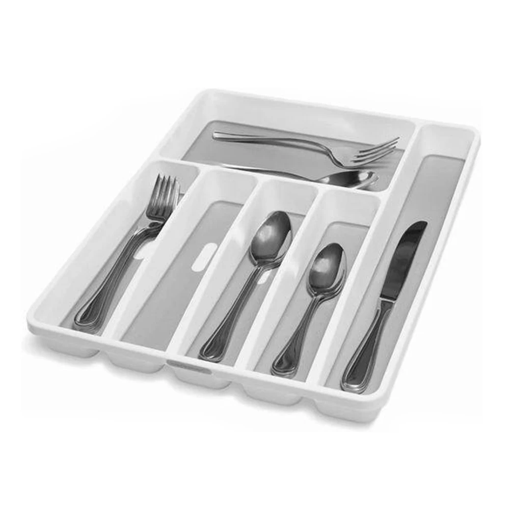 

6 Compartments Non-slip Tableware Container Organizer for Kitchen Drawer Cutlery Organizer Knife Separation Storage Case