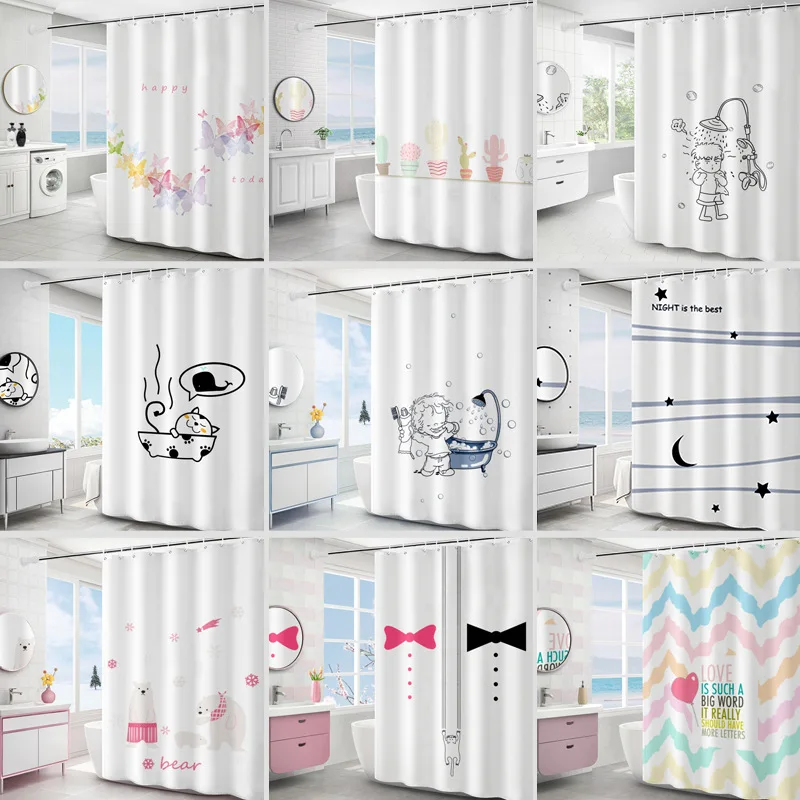 Aggcual мультяшная душевая занавеска Водонепроницаемая Толстая с плесенью для