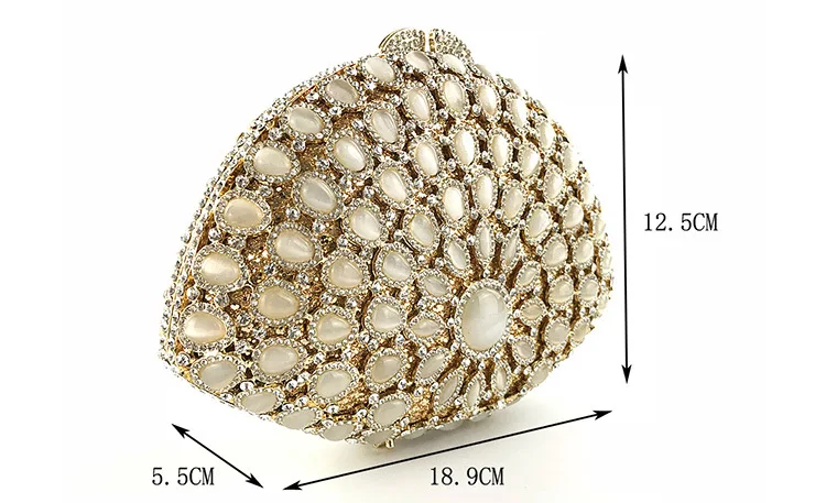 

Metal Corrugated Empty Luxury Diamond-studded Dinner Bags Ladies Party Personalized Handbag Shoulder Clutch Crossbody Bags Women