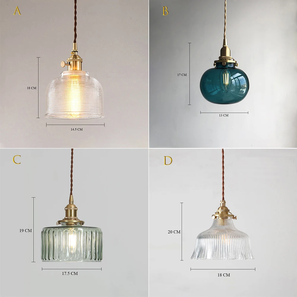 

Color Nordic Pendant Light Lamp Glass Design Deco Led Hanging Light Fixtures Bedroom Modern Copper Japanese Luminaire Suspension