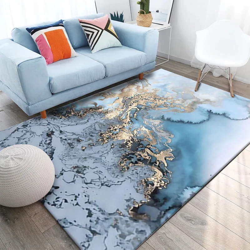 

WarmsLiving коврики с изображением морского золота для гостиной, 3D абстрактные художественные коврики для спальни, коврик для балкона, коврики д...