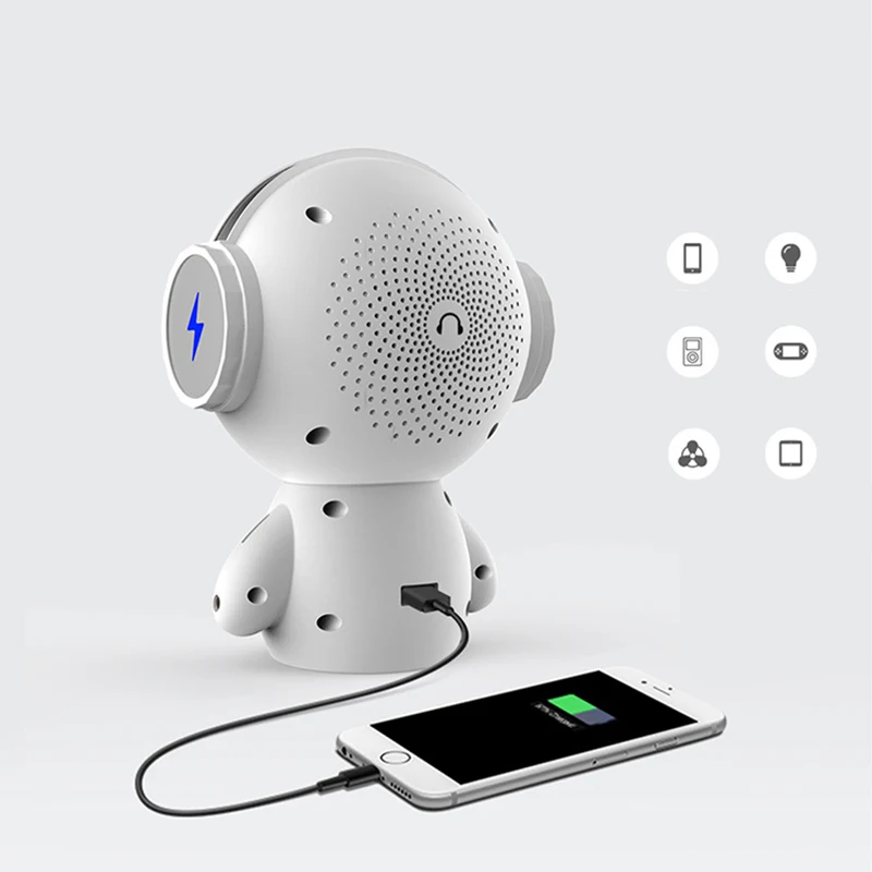 Портативный Bluetooth динамик со светодиодным дисплесветодиодный и будильником FM