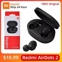 new original xiaomi redmi airdots 2 true wireless bluetooth 5 0 tws earphone voice control with mic handsfree earbuds ai control