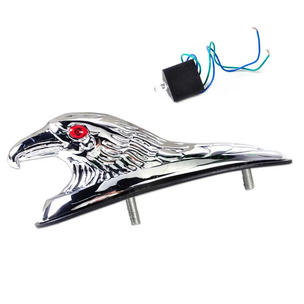 Красное освещение глаз хромированный Орел для мотоцикла крепление на головку
